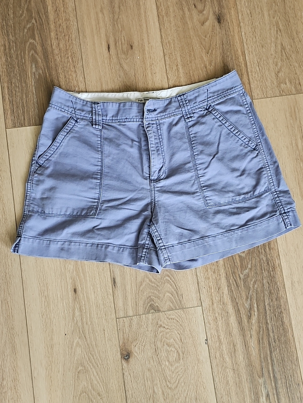 Ralph Lauren Polo Women's Casual Light Blue Utility Shorts Size 12